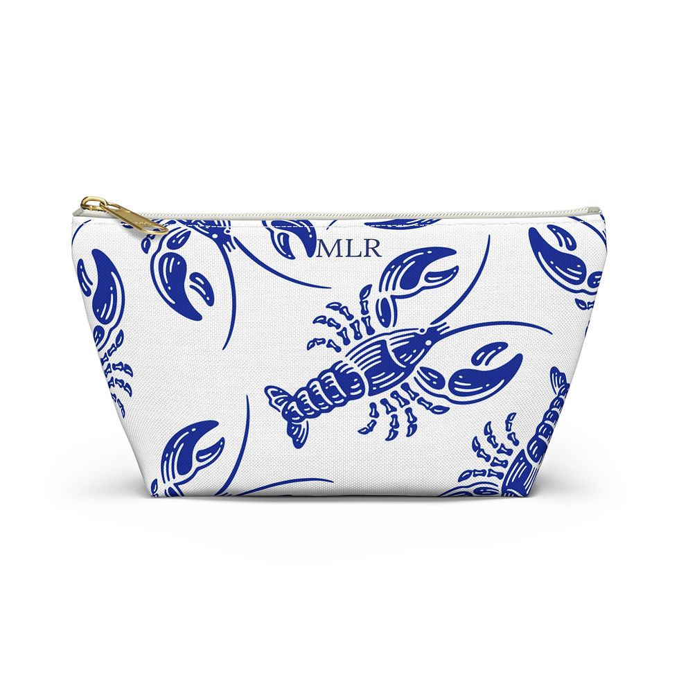 Thumbnail: Blue Lobsters Accessory Pouch T-bottom with zipper