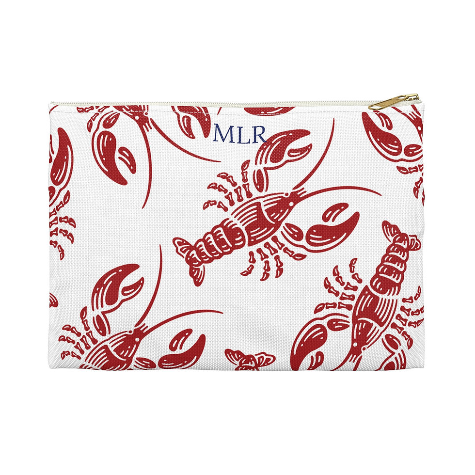 Thumbnail: Red Lobsters Accessory Pouch with zipper