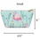 Thumbnail: Pink Flamingo print t-bottom Accessory Pouch. Small or Large.