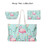 Thumbnail: Pink Flamingo print t-bottom Accessory Pouch. Small or Large.