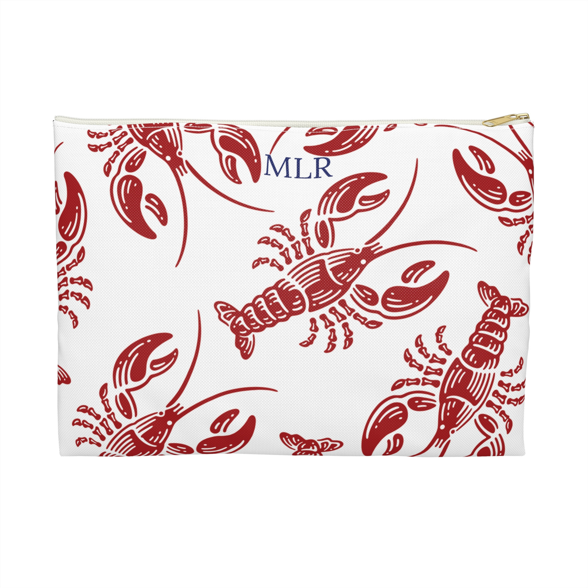 Red Lobsters Accessory Pouch with zipper