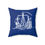 Thumbnail: Blue and white schooner pillow. Coastal home decor.