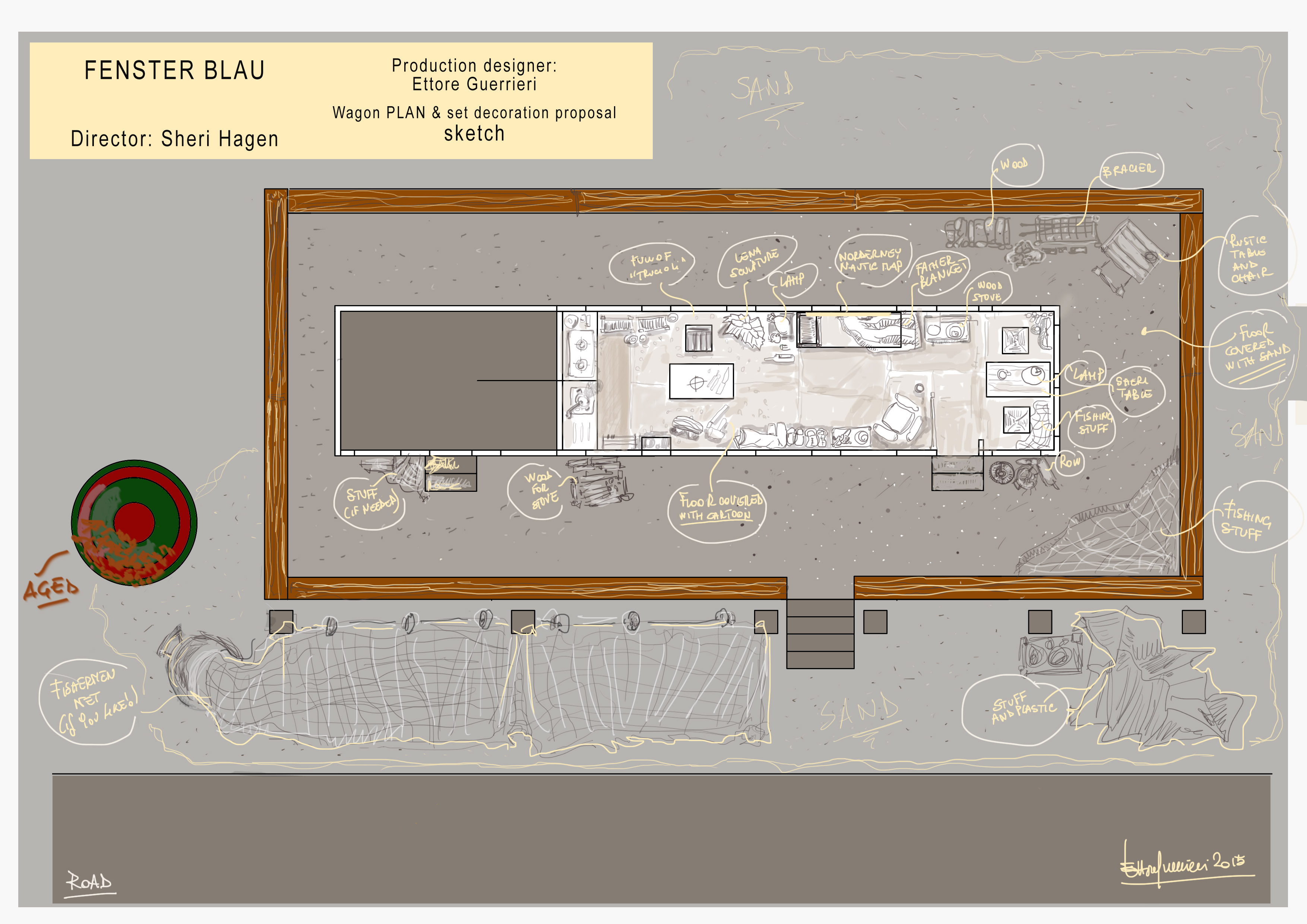 Fenster Blau Production Designer Ettore Guerrieri