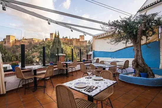 Restaurant vue Alhambra Grenade Andalousie