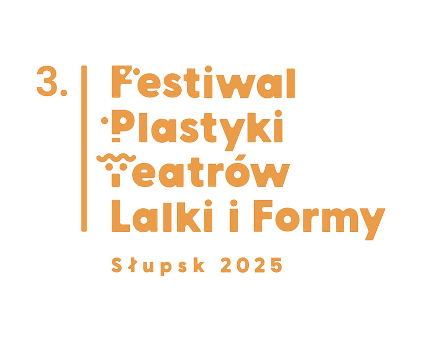 Logo Festiwalu Plastyki Teatrów Lalki i Formy Słupsk 2025.