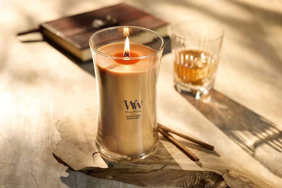 Miniature : WoodWick bourbon doré