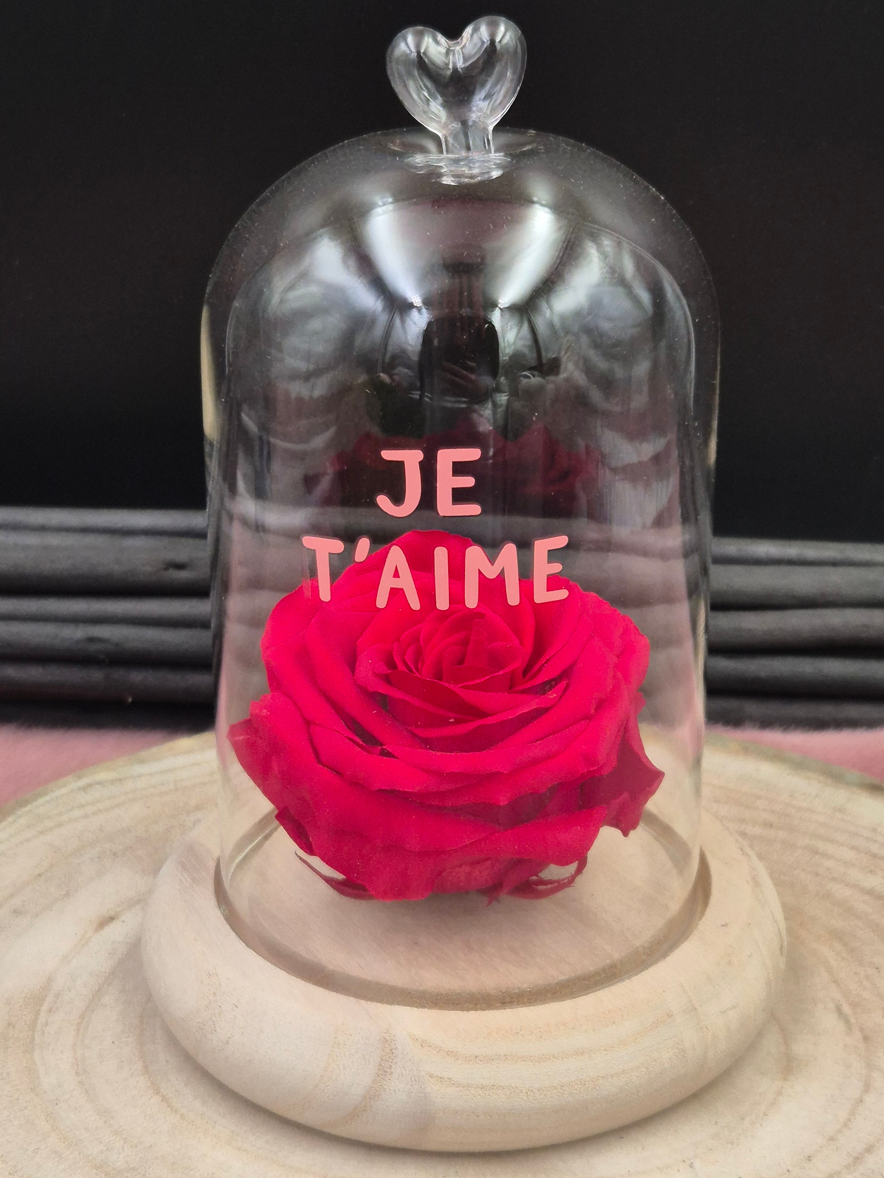 Cloche je t'aime et sa rose éternelle 