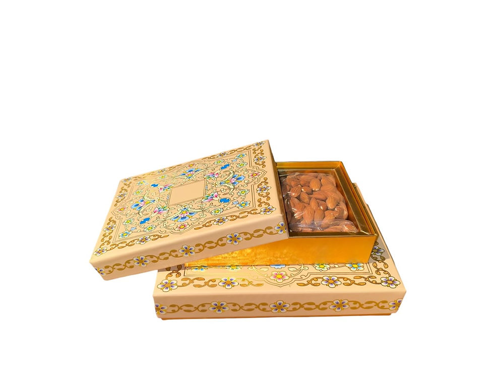 Thumbnail: Gold/Peach Embellished Floral Gift Box Set (2-Piece)