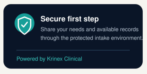 Secure medical care abroad intake by Krinex Clinical.