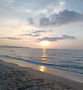 Looking out to sea as the sun sets