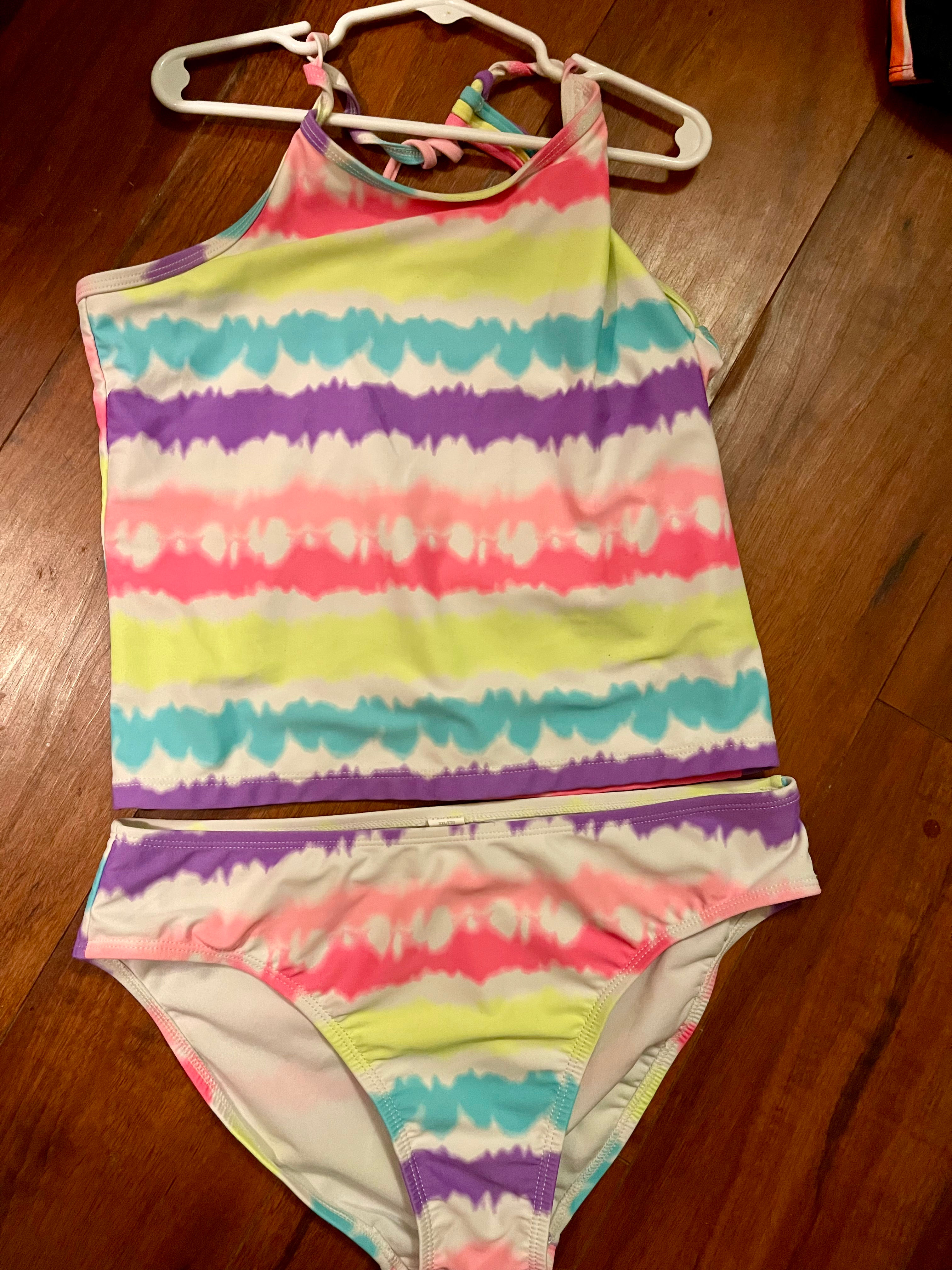Girls Childrens Place Tye Dye Tankini Size 16 