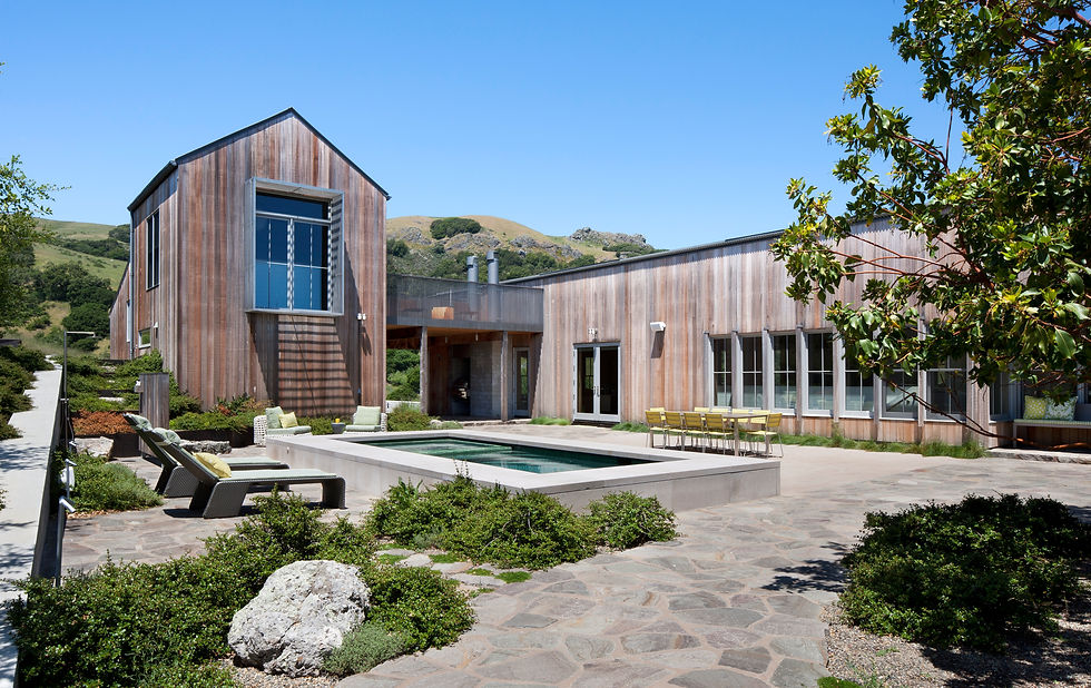 Elegant living space in Nicasio Residence with Warm Corp West's custom hydronic radiant heating system for ultimate comfort