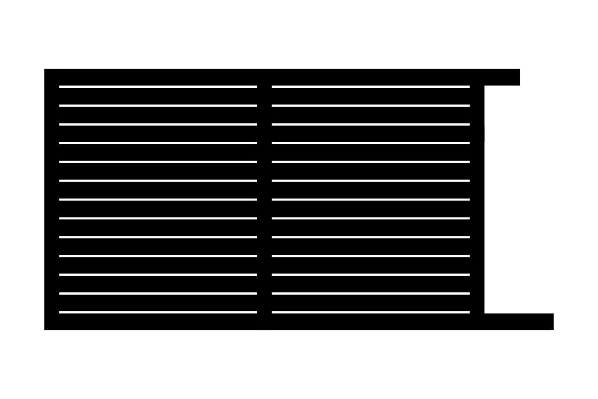 All Welding Horizental or Louvre Slats sliding gate
