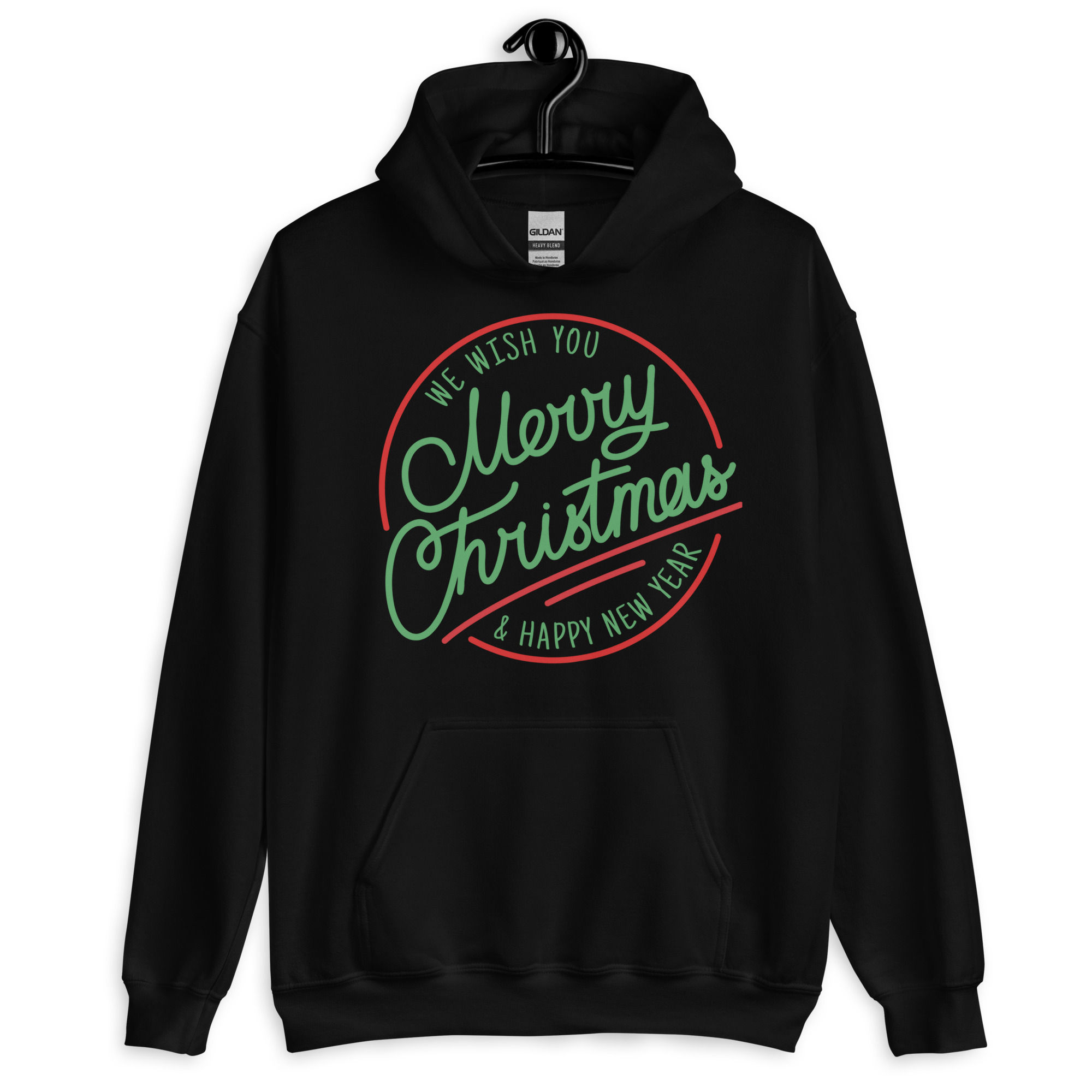Red & Green Merry Christmas Unisex Hoodie