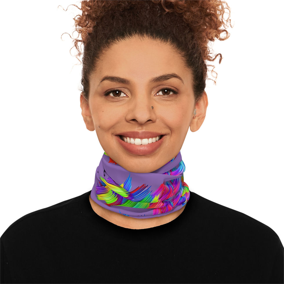 縮圖：Colorful Abstract Lightweight Neck Gaiter, Fashion Accessory, Neck Warmer