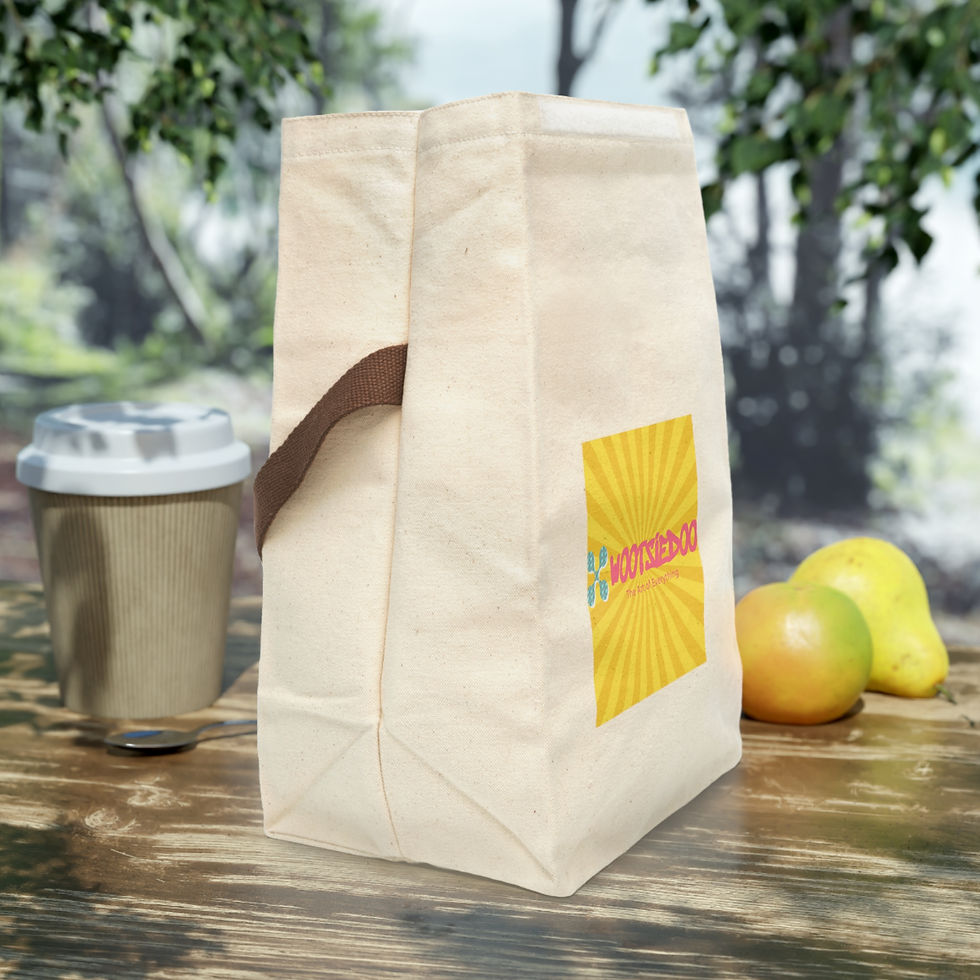 Miniature : Eco-Friendly Canvas Lunch Bag With Strap, Sustainable Snack Bag, Back to School