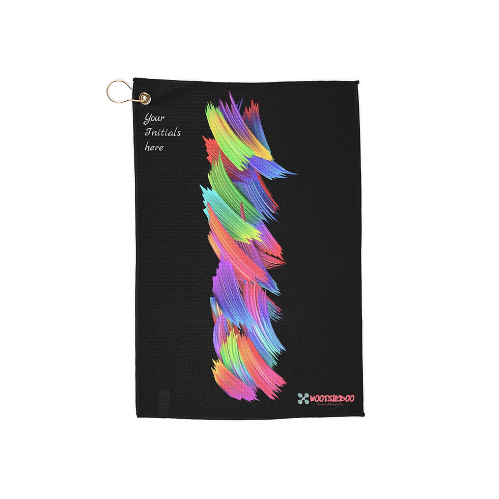 Golf Towel, Fun Paint Design For All To Enjoy, Personalize