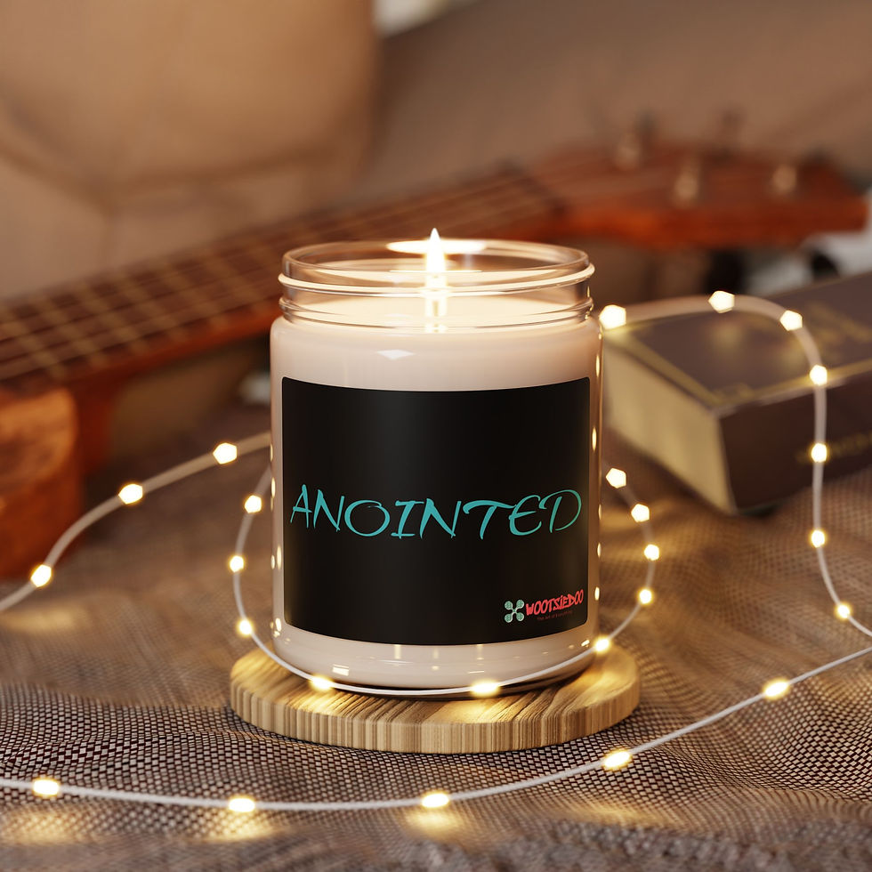 サムネイル： ANOINTED Soy Candle — 9oz Scented Jar Candle (Inspirational ‘ANOINTED’ Design)