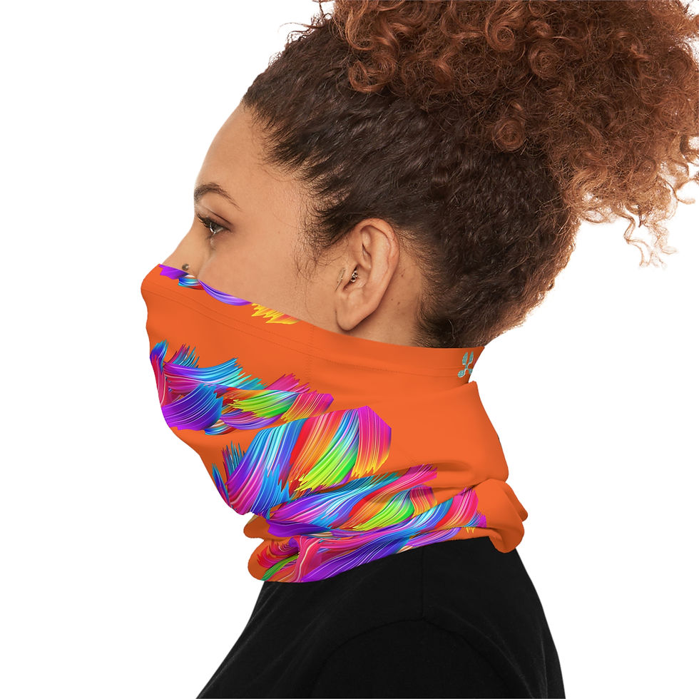 Thumbnail: Colorful Abstract Lightweight Neck Gaiter, Fashion Accessory, Neck Warmer