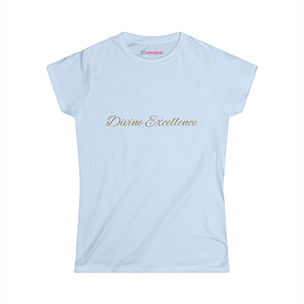 Miniatura: Divine Excellence Women's Softstyle Tee - Inspirational Shirt, Christian Apparel