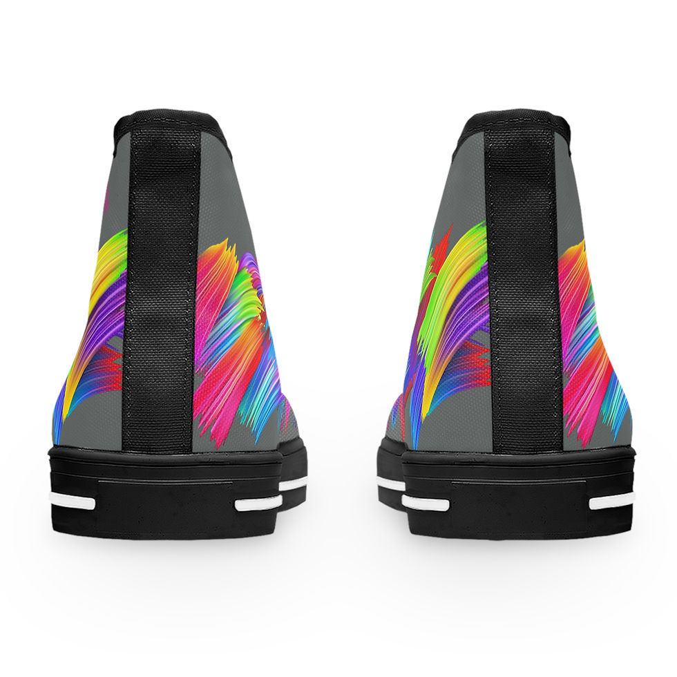 Thumbnail: Vibrant Women's High Top Sneakers, Casual Footwear, Street Style, Fashion Lovers