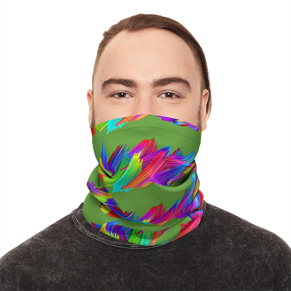 Miniature : Colorful Abstract Lightweight Neck Gaiter, Fashion Accessory, Neck Warmer
