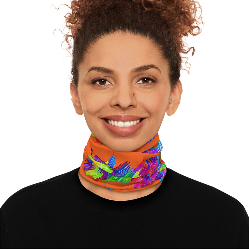 Thumbnail: Colorful Abstract Lightweight Neck Gaiter, Fashion Accessory, Neck Warmer