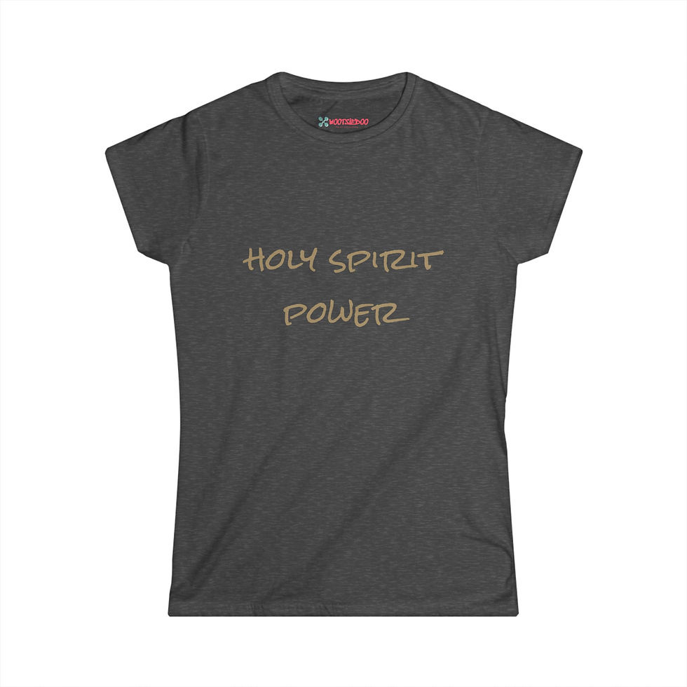 Miniatura: Holy Spirit Power Women's Softstyle Tee - Inspirational Shirt, Christian Apparel