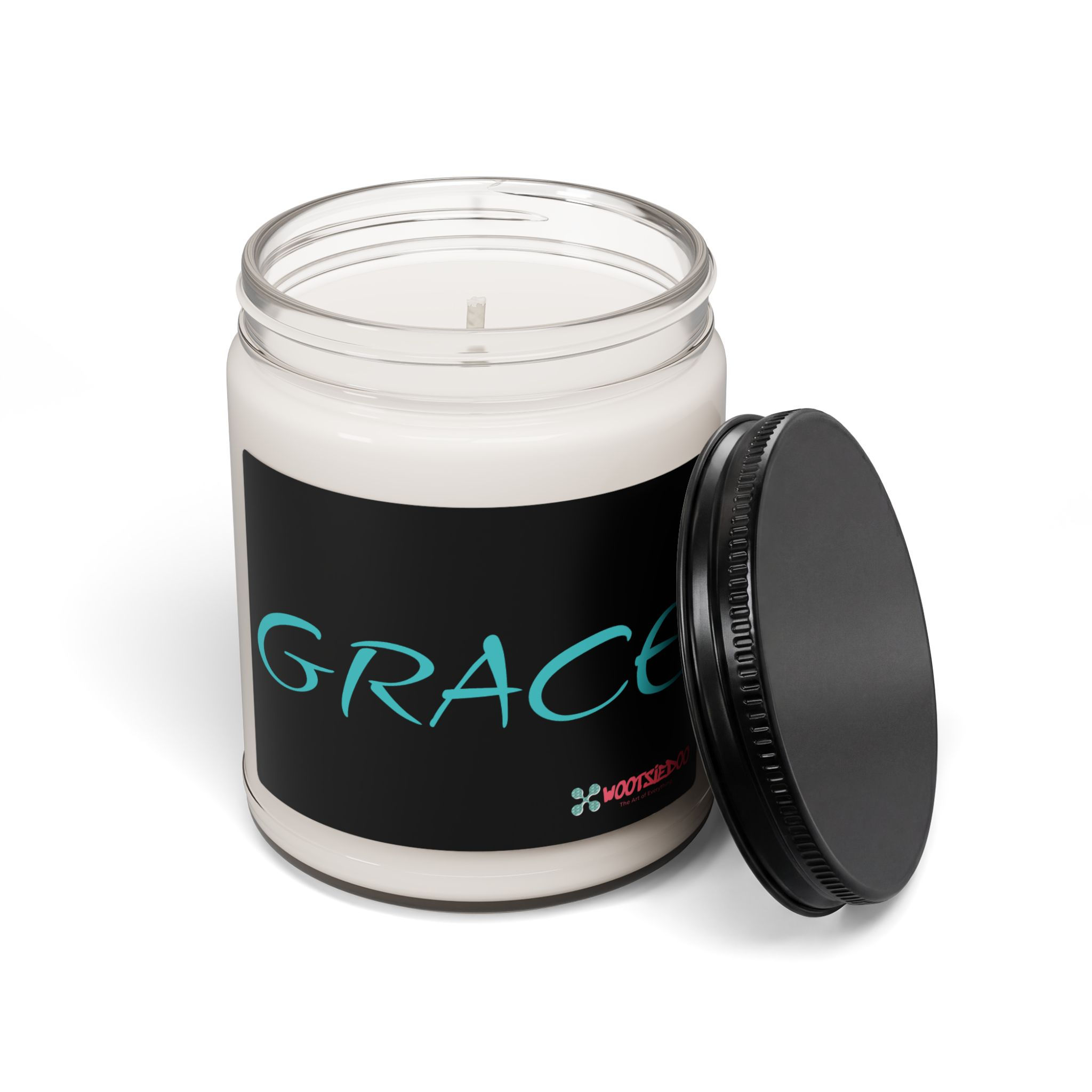 Grace, Scented Soy Candle — 9oz Jar Candle with Stylish Script Label