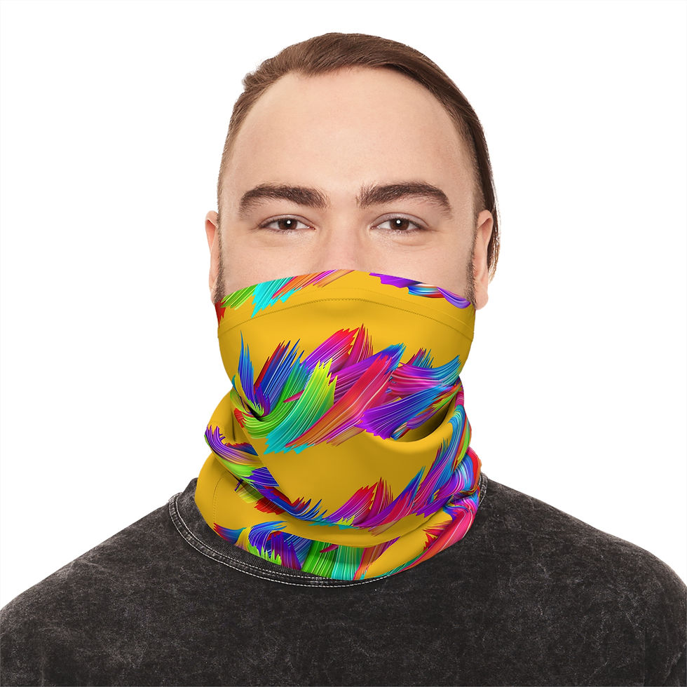 Miniature : Colorful Abstract Lightweight Neck Gaiter, Fashion Accessory, Neck Warmer