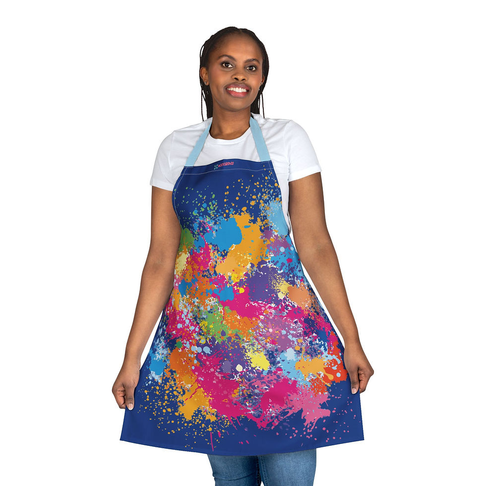 サムネイル： Colorful Splash Art Apron, Bakers and Artists, Kitchen Enthusiasts, Vibrant Gift