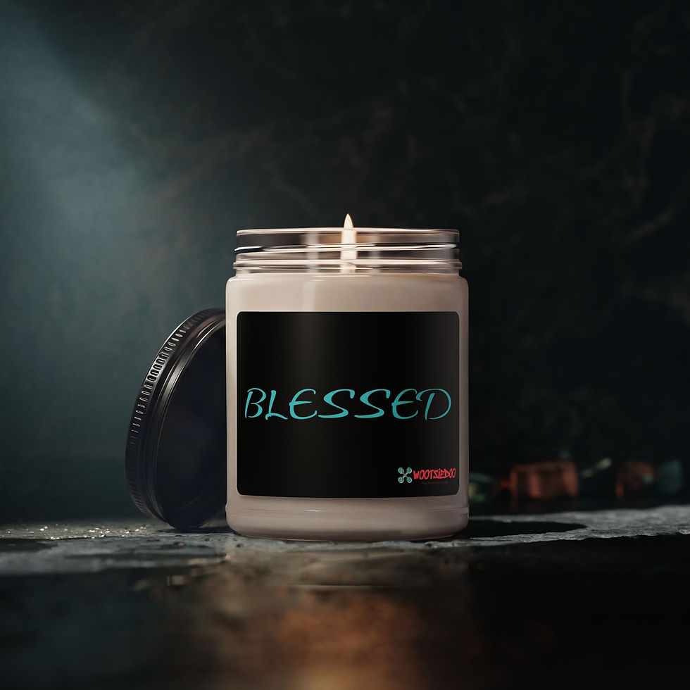 Thumbnail: Blessed Soy Candle — 9oz Scented Jar for Relaxation & Gratitude