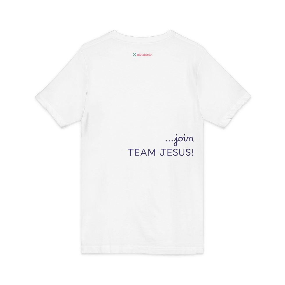 Miniature : I Work 4 Jesus V-Neck Tee,"Join Team Jesus" Christian Faith Shirt
