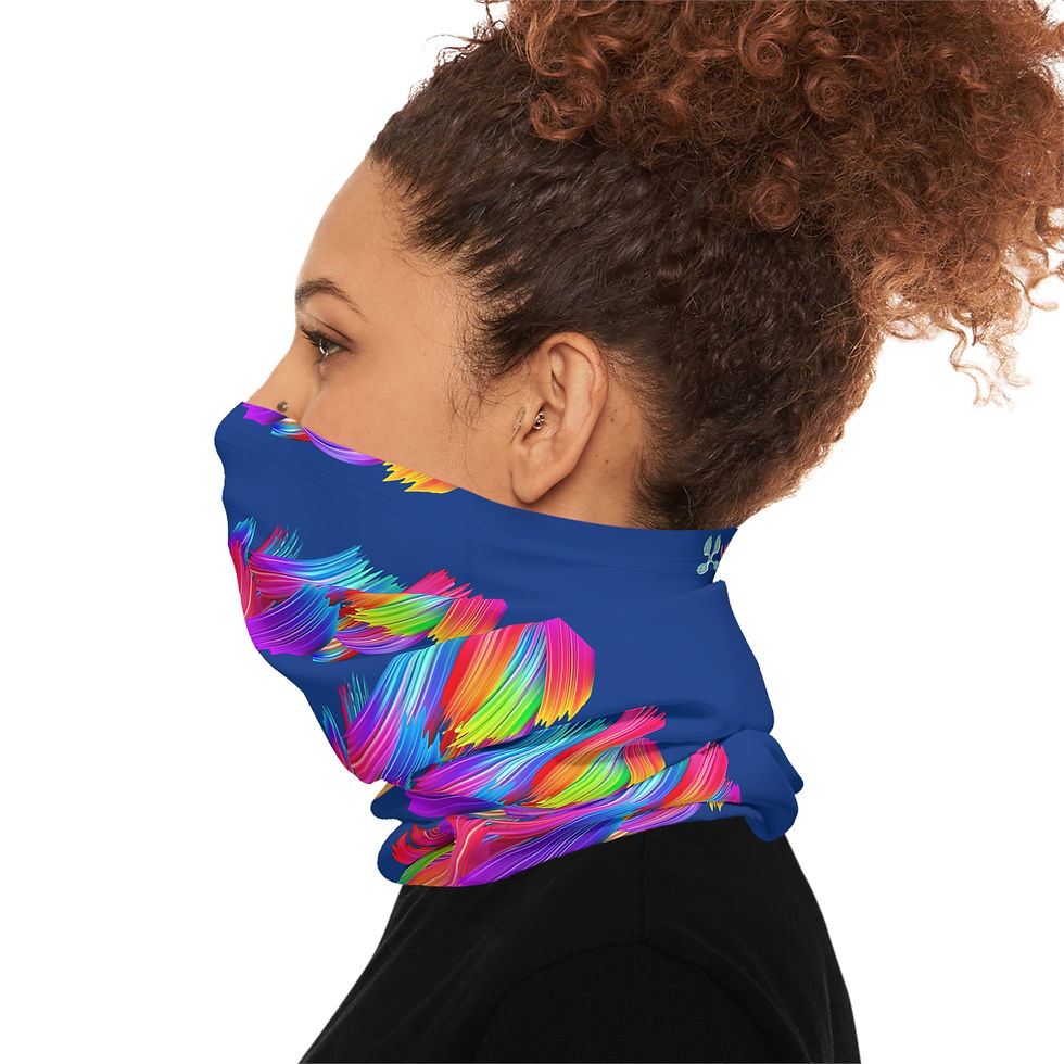 Thumbnail: Colorful Abstract Lightweight Neck Gaiter, Fashion Accessory, Neck Warmer