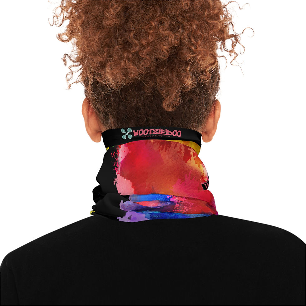 Miniature : Colorful Lightweight Neck Gaiter, Artistic, Great for Festivals, Everyday Wear