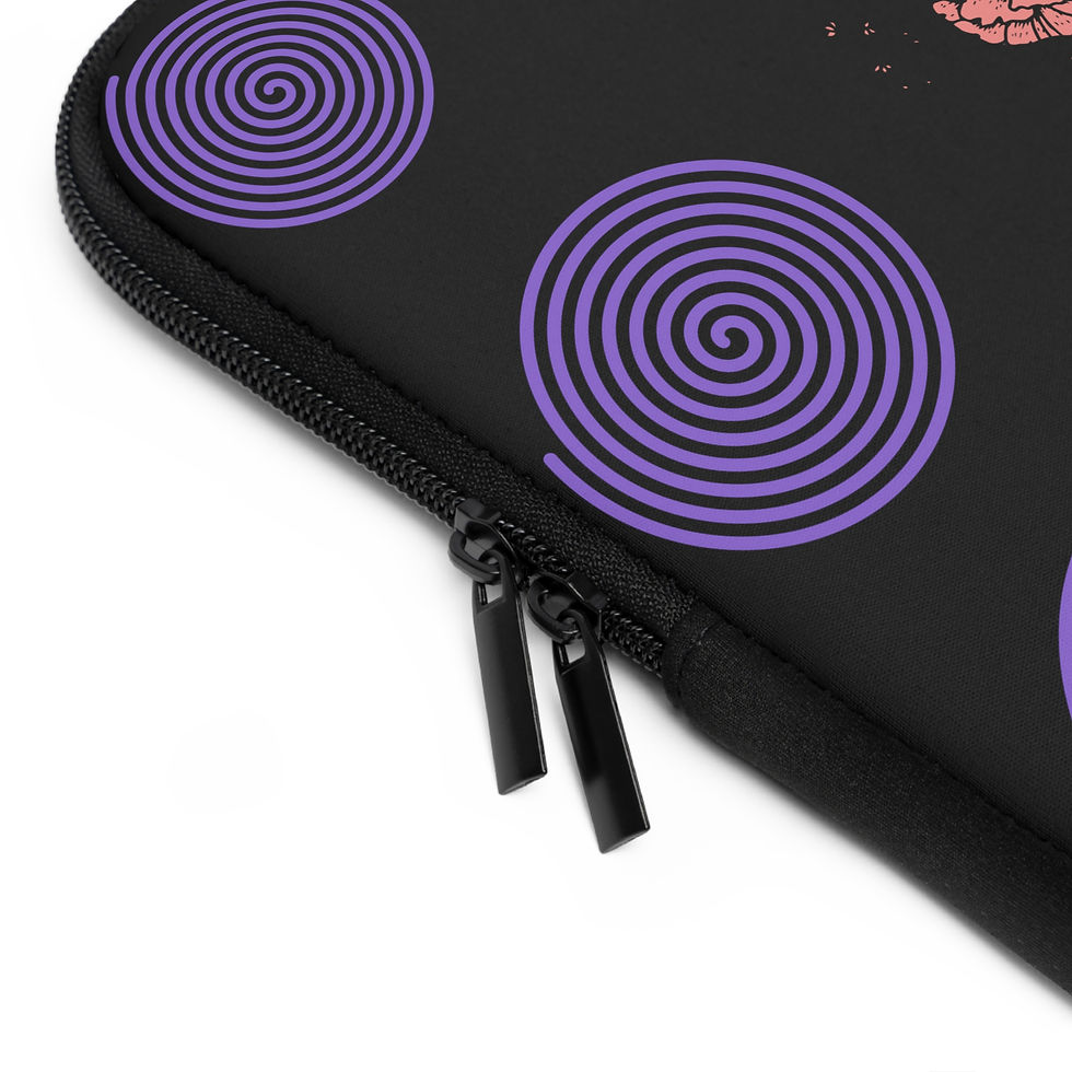 サムネイル： Laptop Sleeve with Artistic Floral Design, Accessory for Artists, Student Gift 