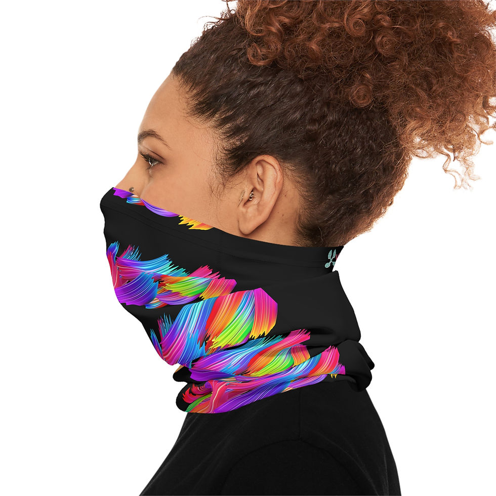 Miniature : Colorful Abstract Lightweight Neck Gaiter, Fashion Accessory, Neck Warmer