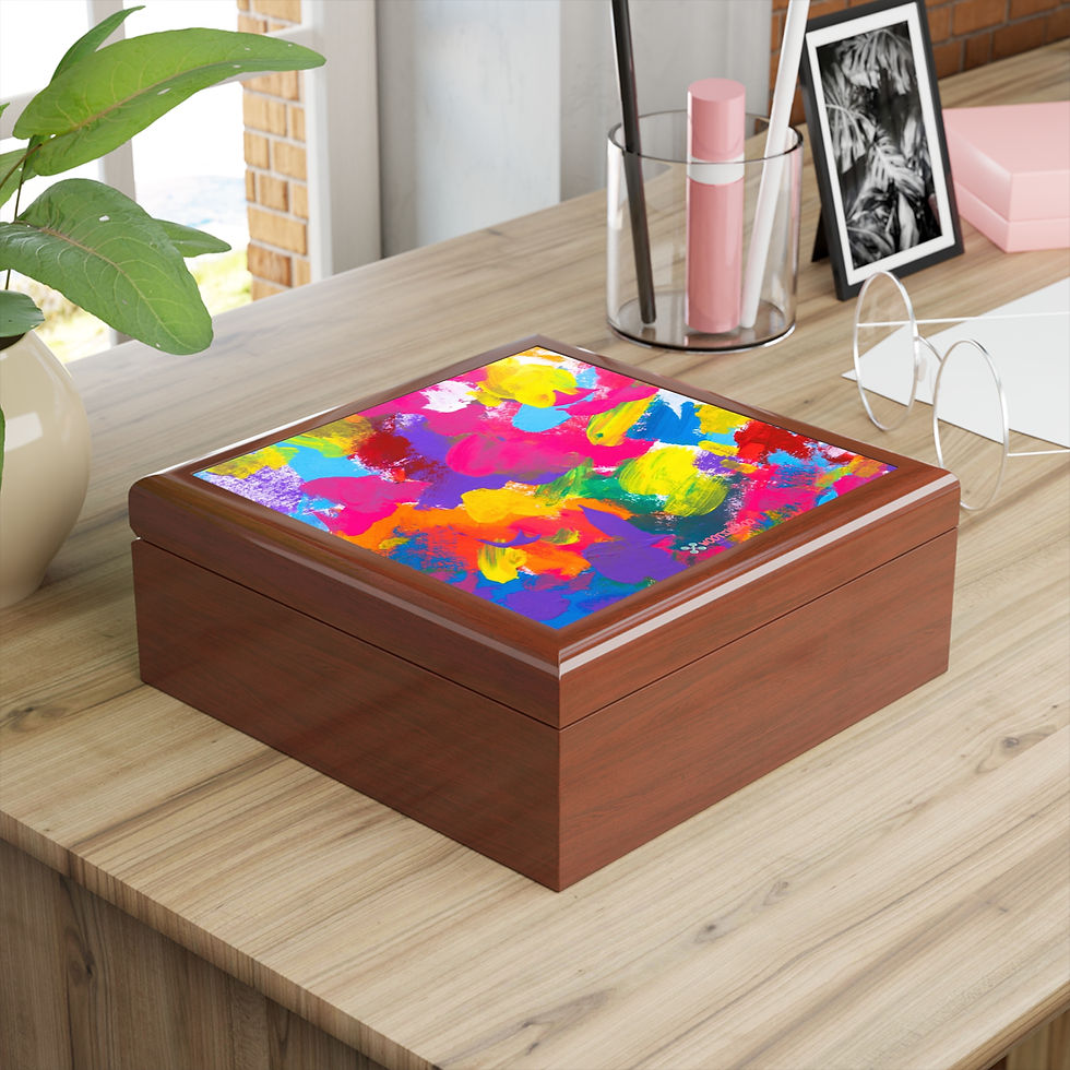 Miniatura: Vibrant Painted Keepsake Box, Gift Idea