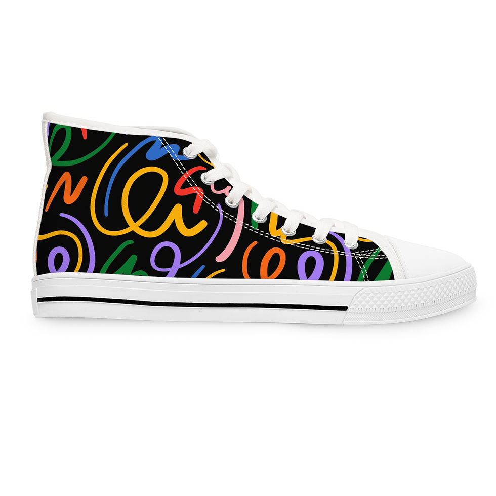 Miniature : Vibrant Women's High Top Sneakers, Casual Footwear, Street Style, Fashion Lovers
