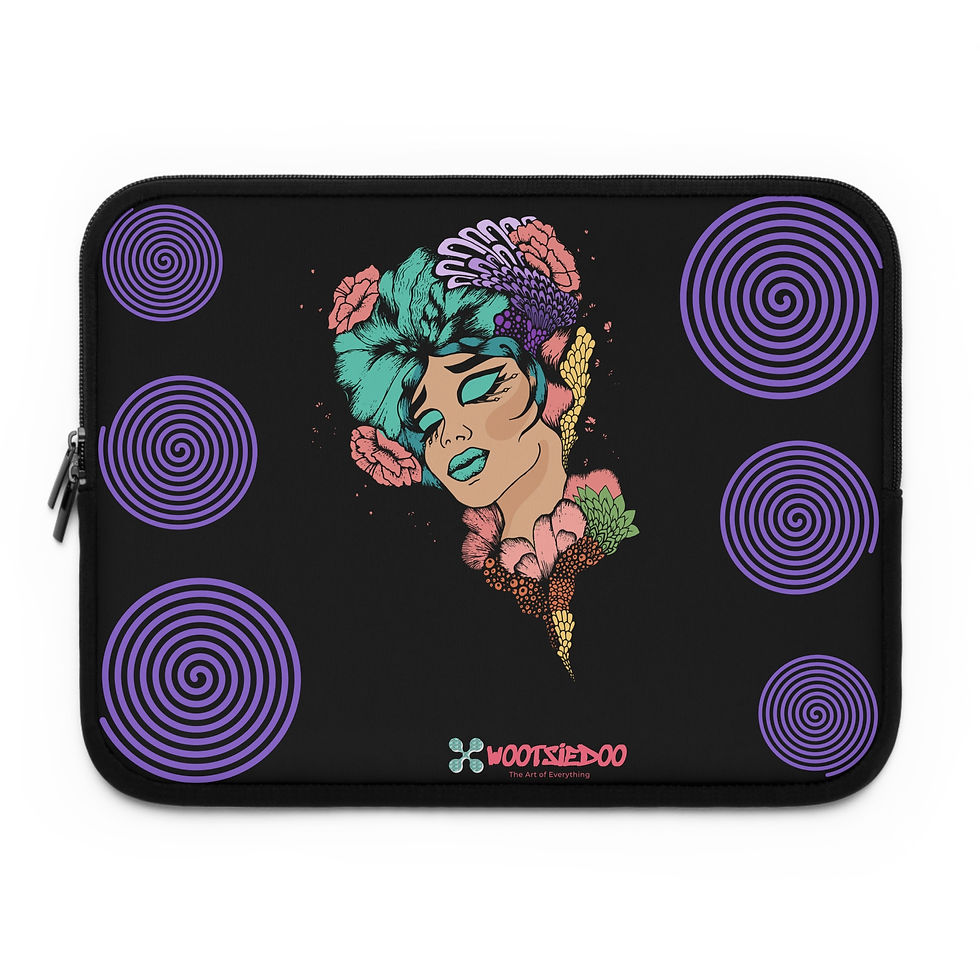 Miniature : Laptop Sleeve with Artistic Floral Design, Accessory for Artists, Student Gift 