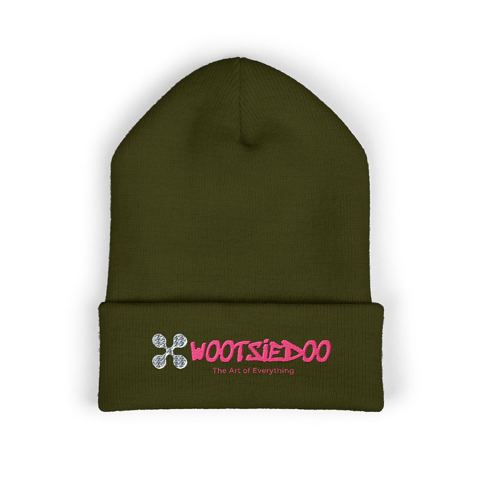 Miniatura: Stylish Cuffed Beanie, Cozy Winter Hat, Embroidered Fashion Beanie, Gift for Her