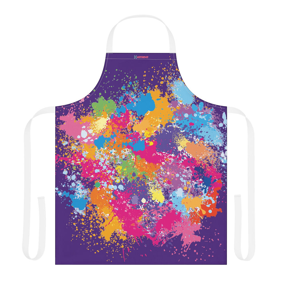 サムネイル： Colorful Splash Art Apron, Bakers and Artists, Kitchen Enthusiasts, Vibrant Gift