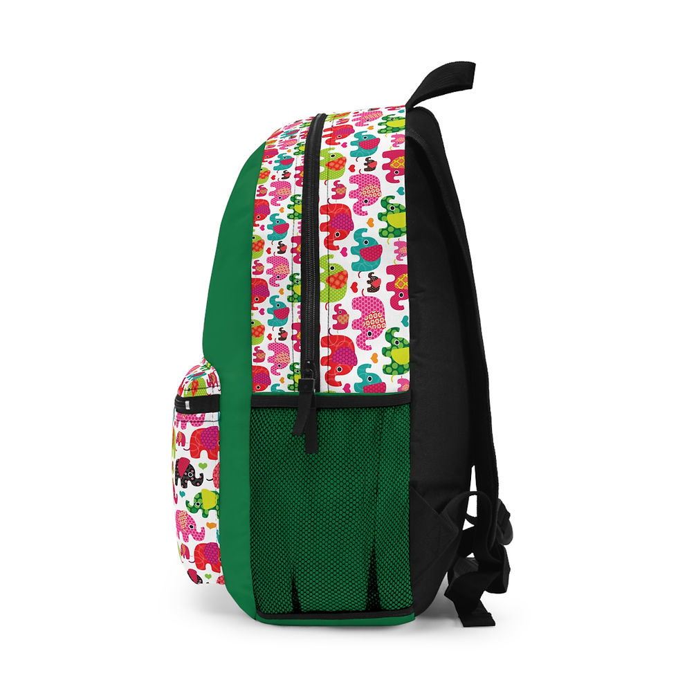 サムネイル： Colorful Elephant Backpack, School Bag, Animal Print, Gift idea