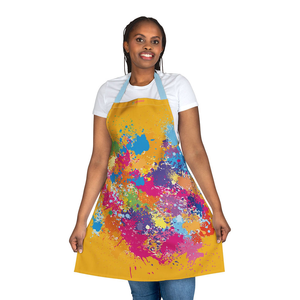 Thumbnail: Colorful Splash Art Apron, Bakers and Artists, Kitchen Enthusiasts, Vibrant Gift