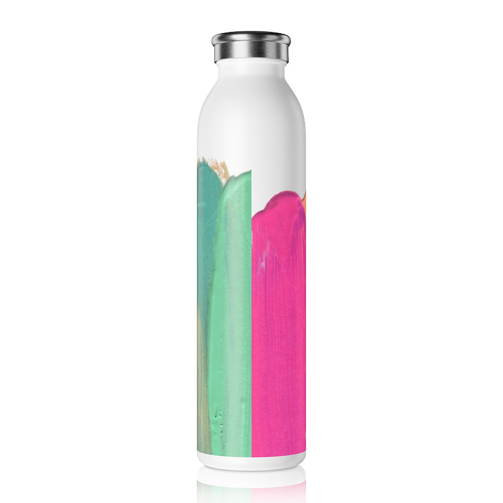Miniature : Trendy Slim Water Bottle with Colorful Paint Design, Eco-Friendly Water Bottle