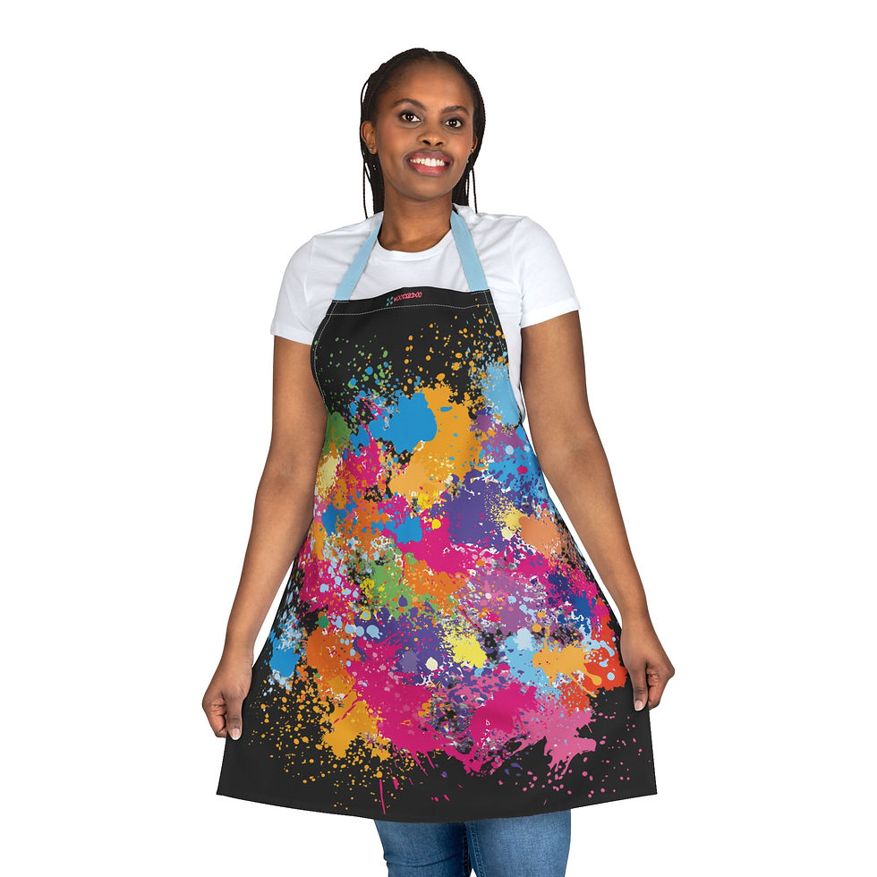 Miniature : Colorful Splash Art Apron, Bakers and Artists, Kitchen Enthusiasts, Vibrant Gift