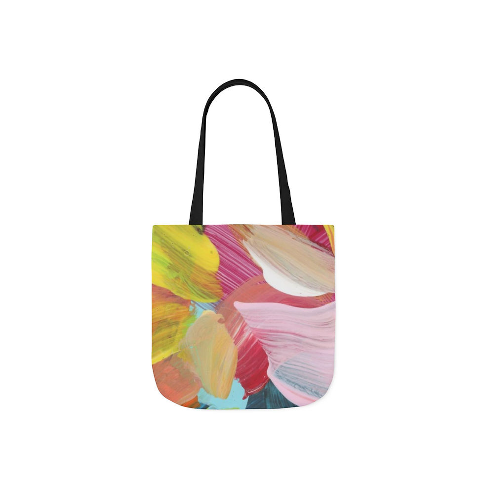サムネイル： Brush Stroke Colorful Canvas Tote Bag, Great Gift Idea, Eco-Friendly Bag