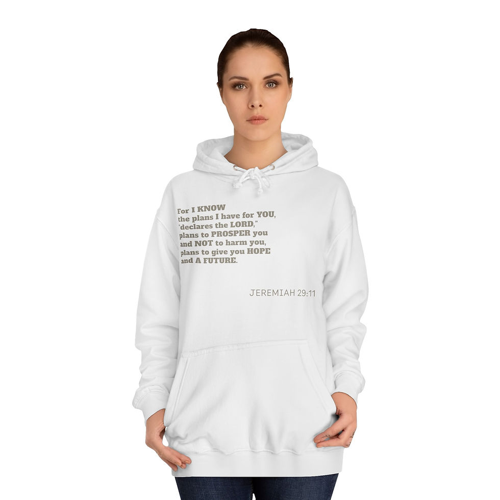 Miniature : Unisex College Hoodie, Campus Life, Faith Statement On the  Front & Back 