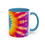 Miniatura: Tie-Dye Spiral Accent Coffee Mug — Colorful Psychedelic 11/15oz