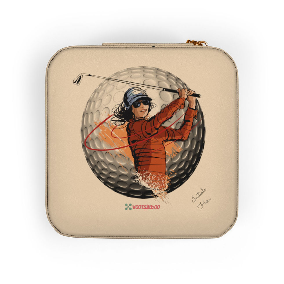 Thumbnail: Golf Lover Jewelry Travel Case — Compact Necklace & Ring Organizer